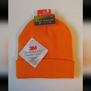 Men's Women's Unisex Tek Gear Warm 3M Thinsulate Insulation Orange Beanie